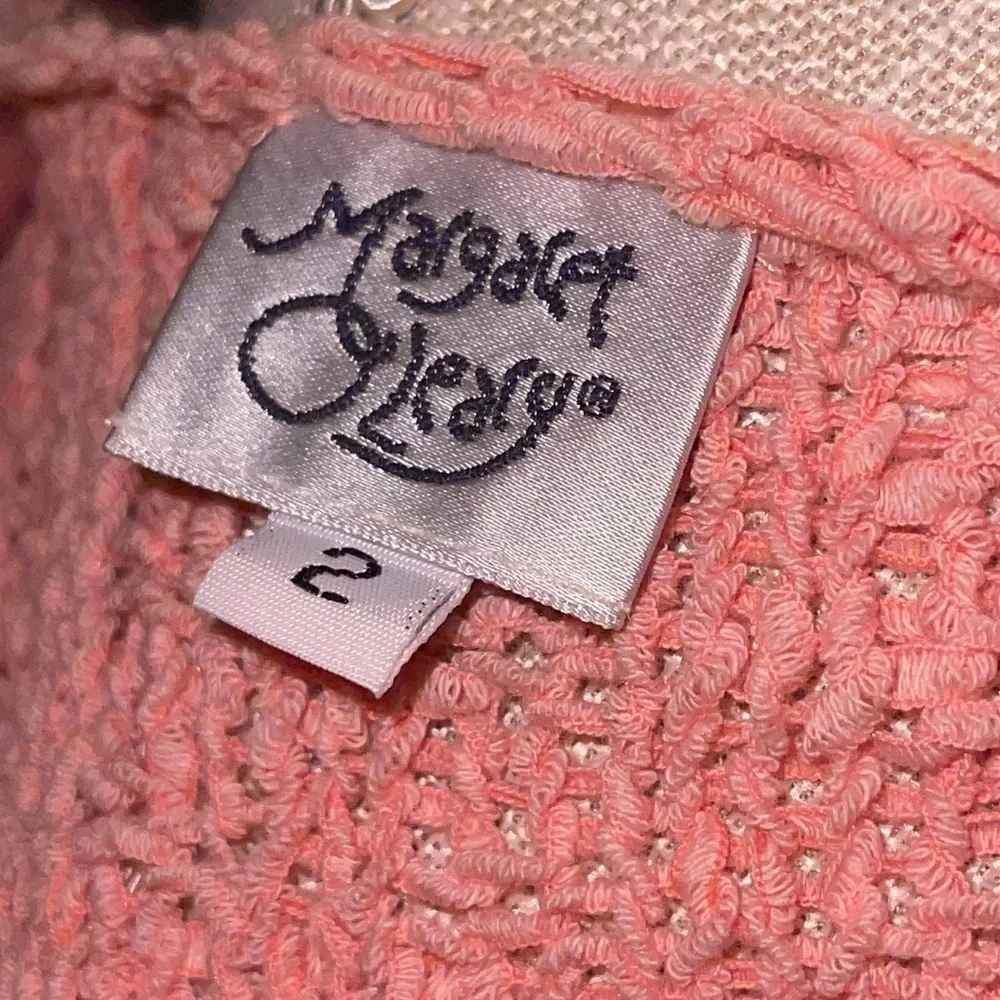 Margaret O’Leary knitted pink sweater. 3/4 sleeve EUC